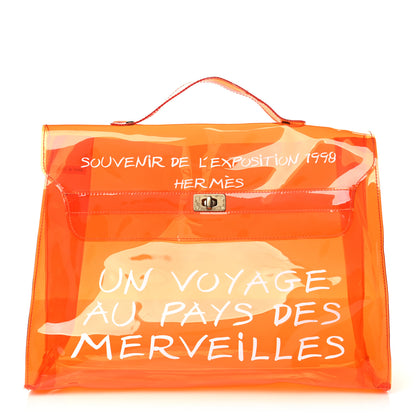 Hermes Vinyl Souvenir De L'Exposition Kelly Orange 1 of 10