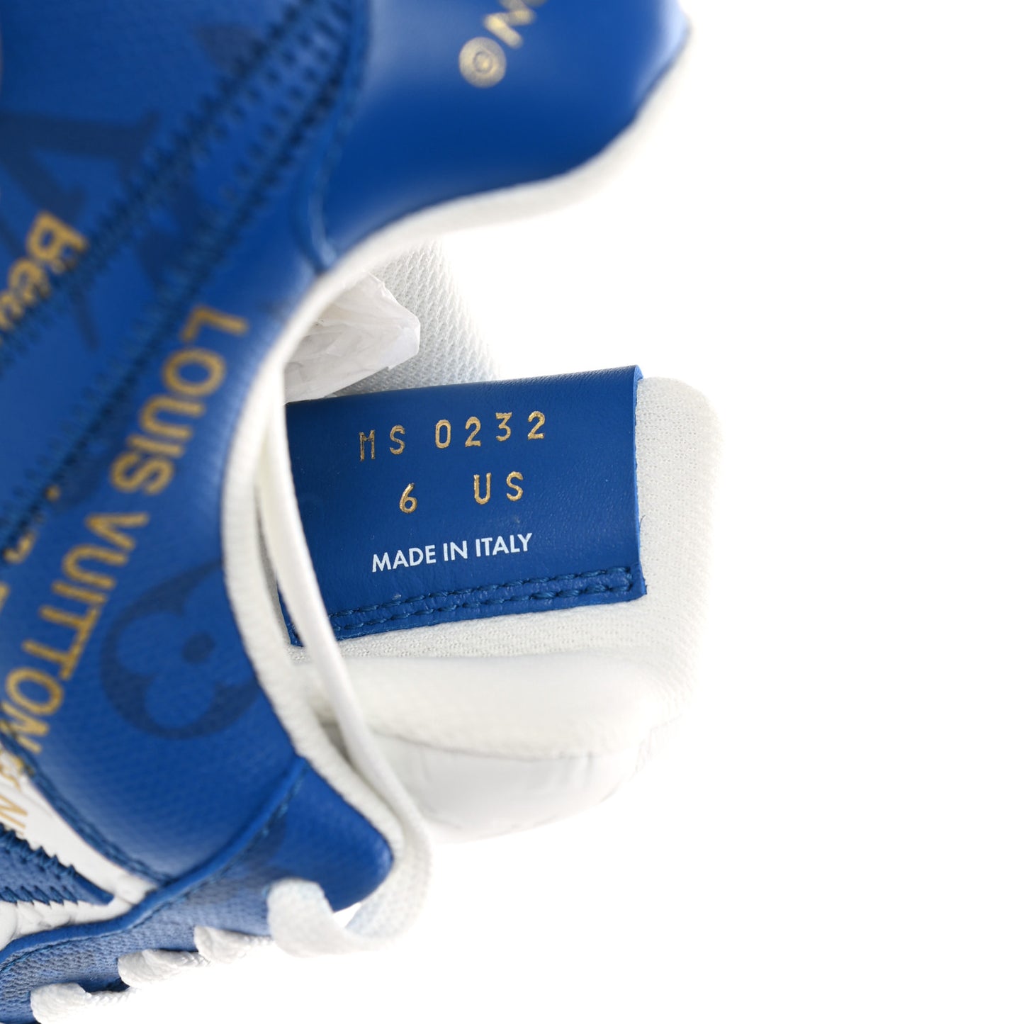 X NIKE AIR FORCE 1 Calfskin Monogram Mens Sneakers 6 Blue