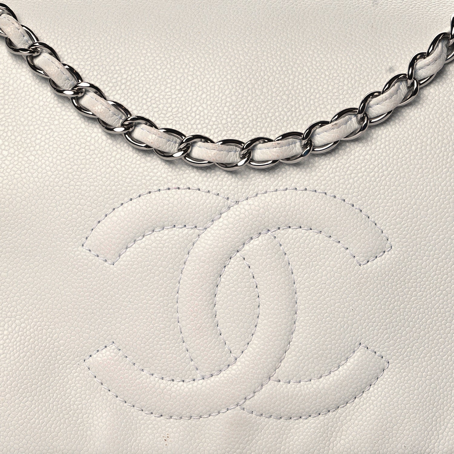Chanel Caviar Large Timeless CC Flap White 8 of 13