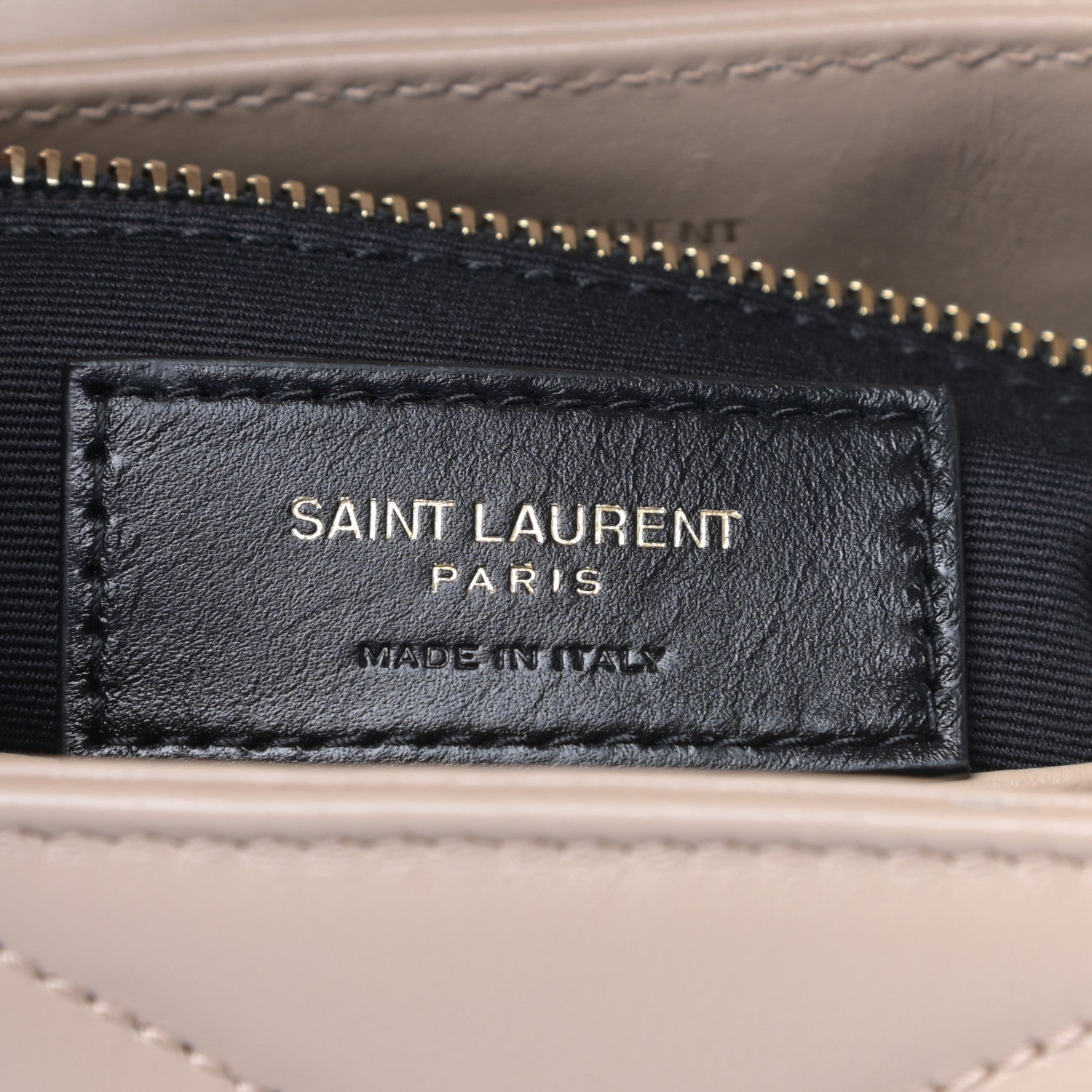 Saint Laurent Calfskin Y Quilted Monogram Toy Loulou Crossbody Bag Dark Beige 6 of 8