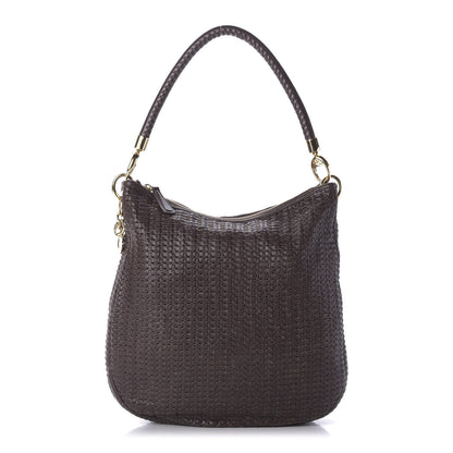 Christian Dior Lambskin Woven Hobo Brown 1 of 9