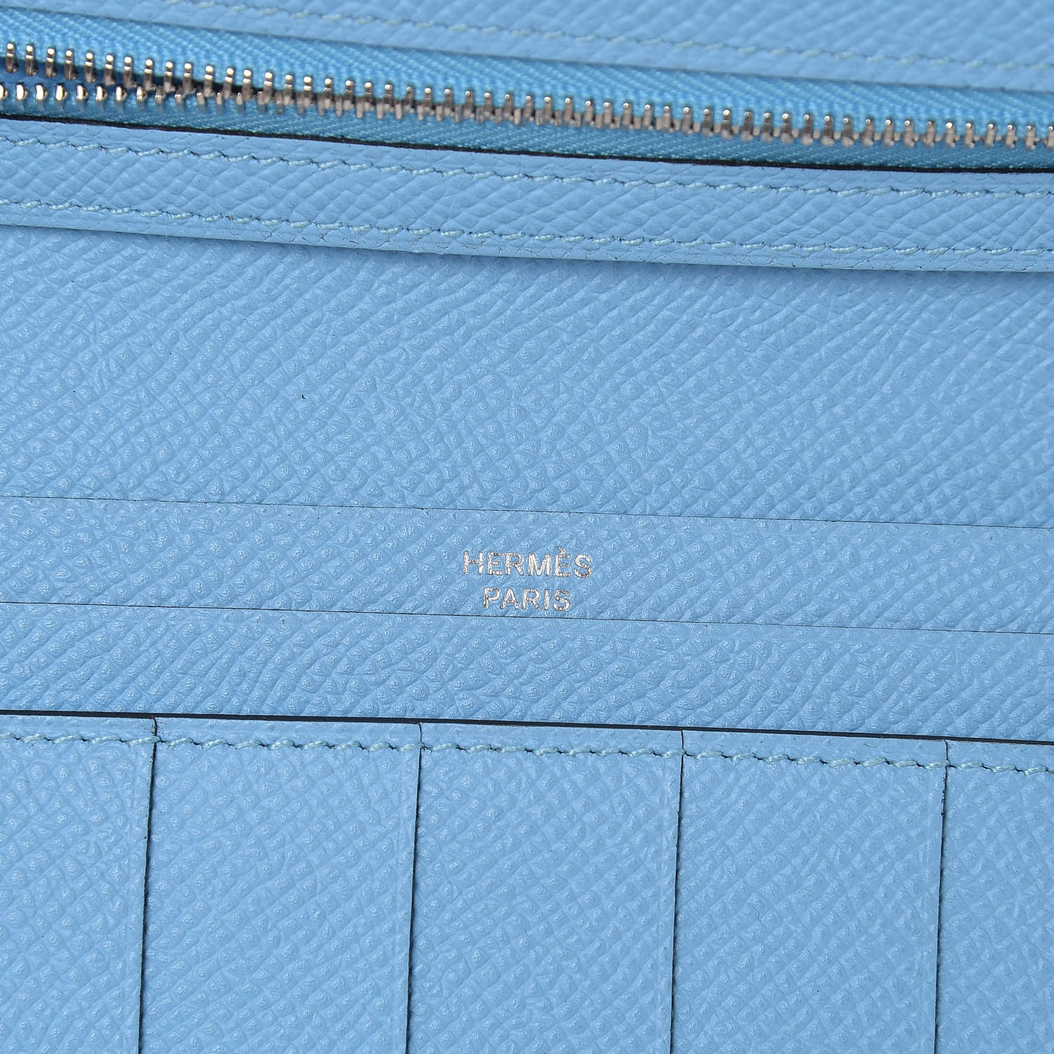 Hermes Epsom Bearn Gusset Wallet Celeste 5 of 7