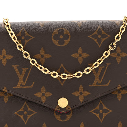 Louis Vuitton Monogram Pochette Felicie Chain Wallet Fuchsia 8 of 10