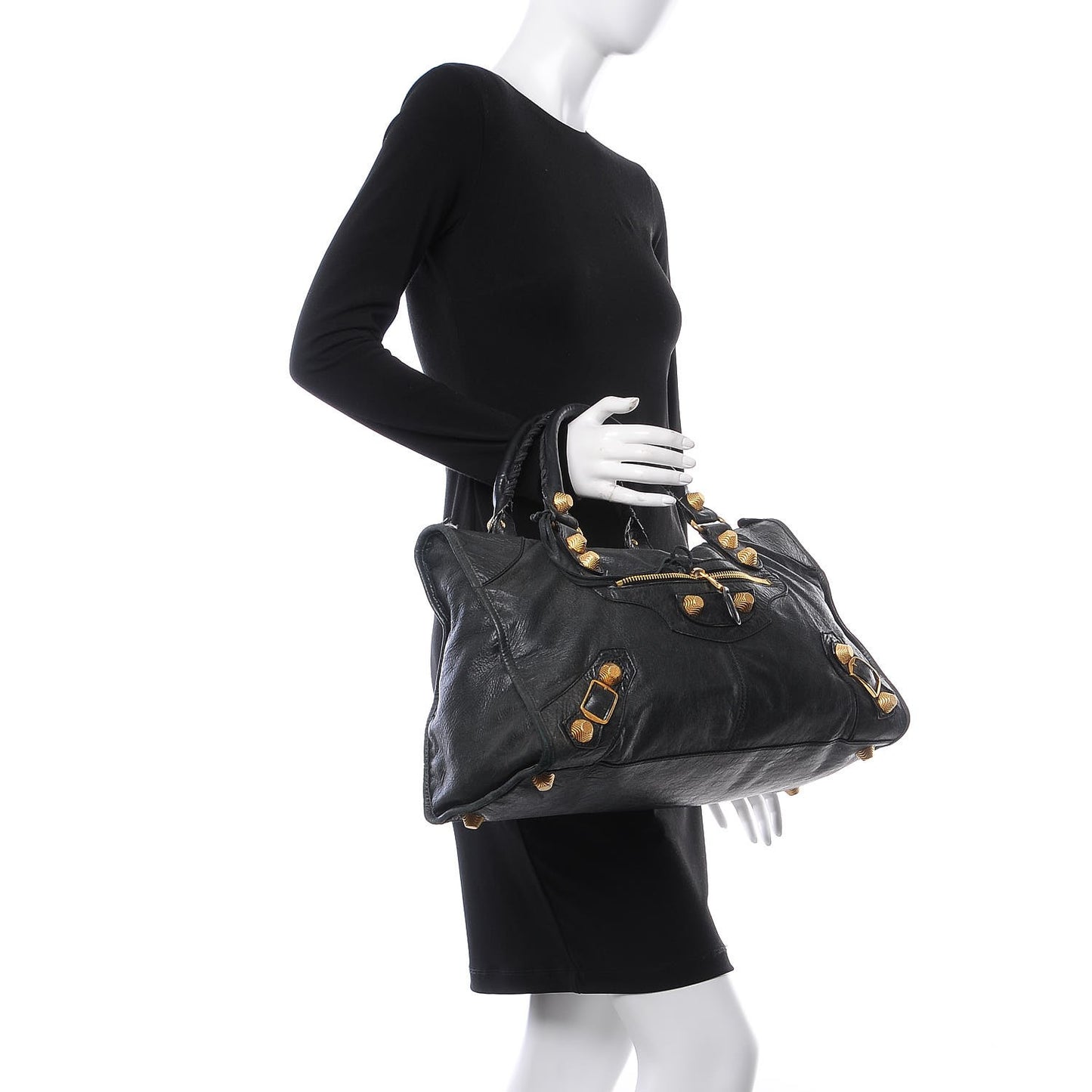 Agneau Giant 21 Gold Hardware Work Black
