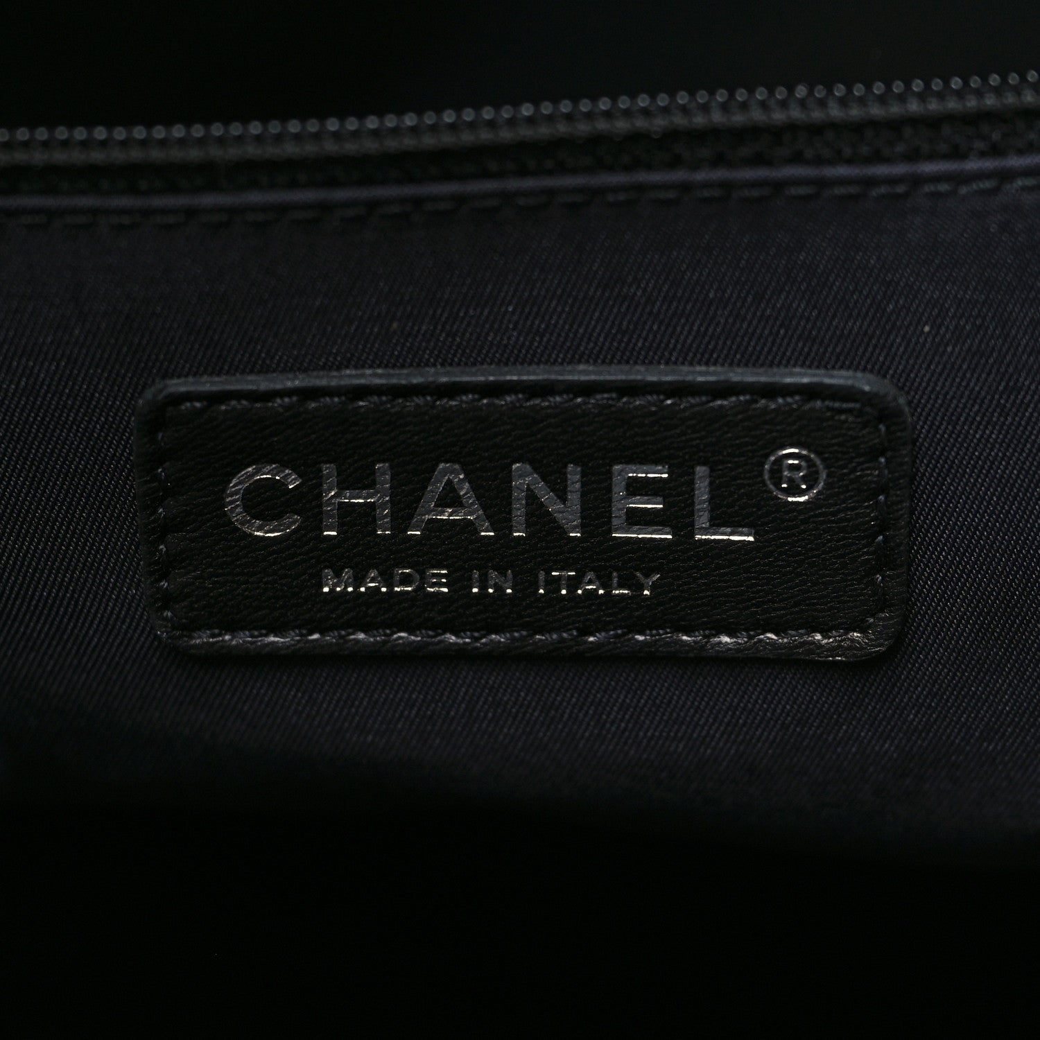 Chanel Coated Canvas Quilted Large Paris Biarritz Tote Black 7 of 11