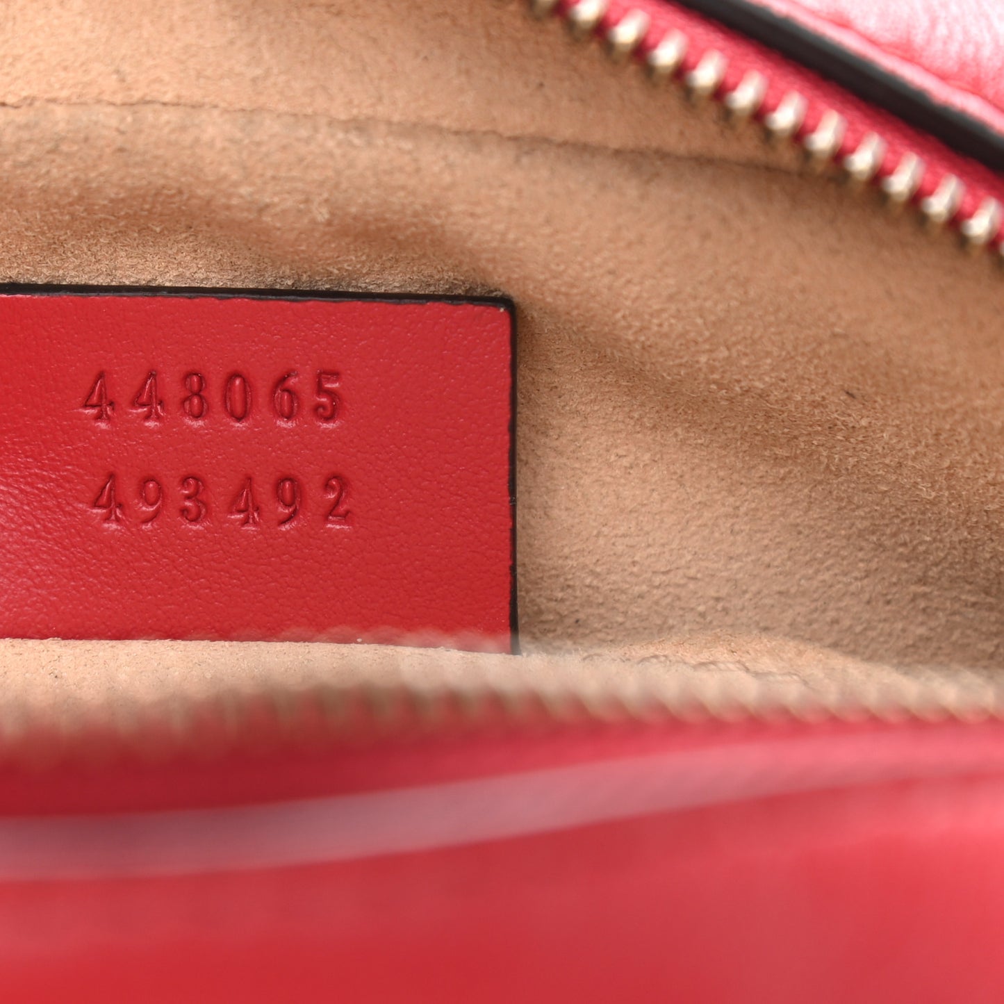 Calfskin Matelasse Mini GG Marmont Chain Shoulder Bag Hibiscus Red