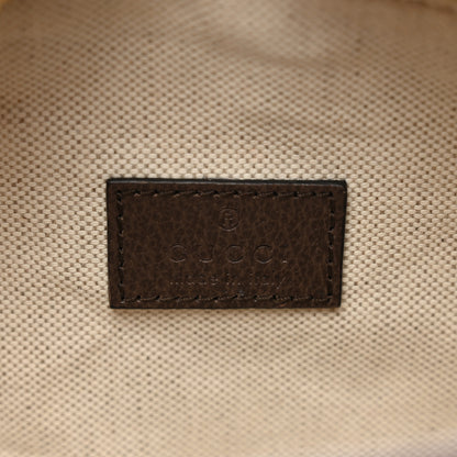 Gucci Monogram Jumbo GG Textured Dollar Calfskin Web Mini Crossbody Bag Camel Ebony New Acero 6 of 8