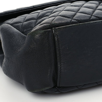 Saint Laurent Calfskin Mixed Matelasse Triquilt Large Monogram Satchel Black 6 of 9