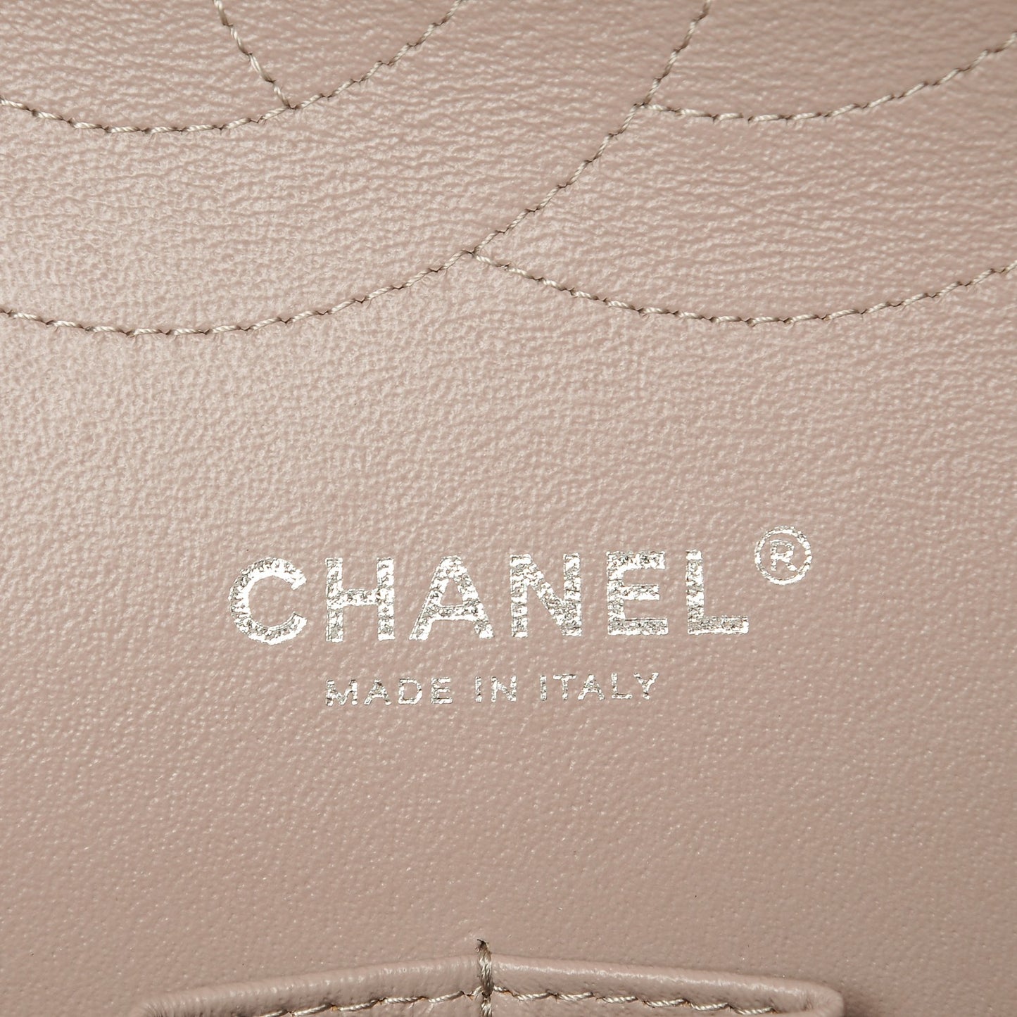 Caviar Quilted Jumbo Double Flap Beige