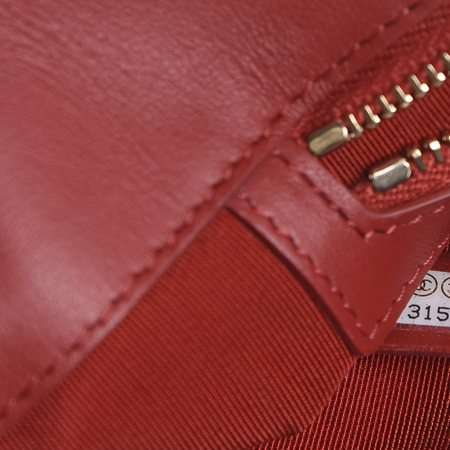 Chanel Caviar Quilted Filigree Flap Pouch Red 6 of 6
