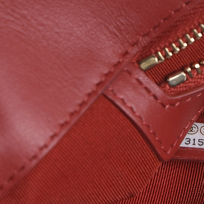 Chanel Caviar Quilted Filigree Flap Pouch Red 6 of 6