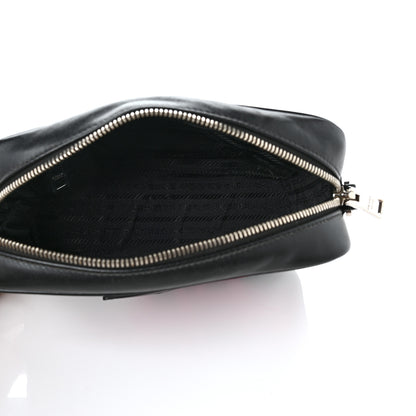 Prada City Calfskin Racing Logo Camera Bag Black Fuxia 5 of 8