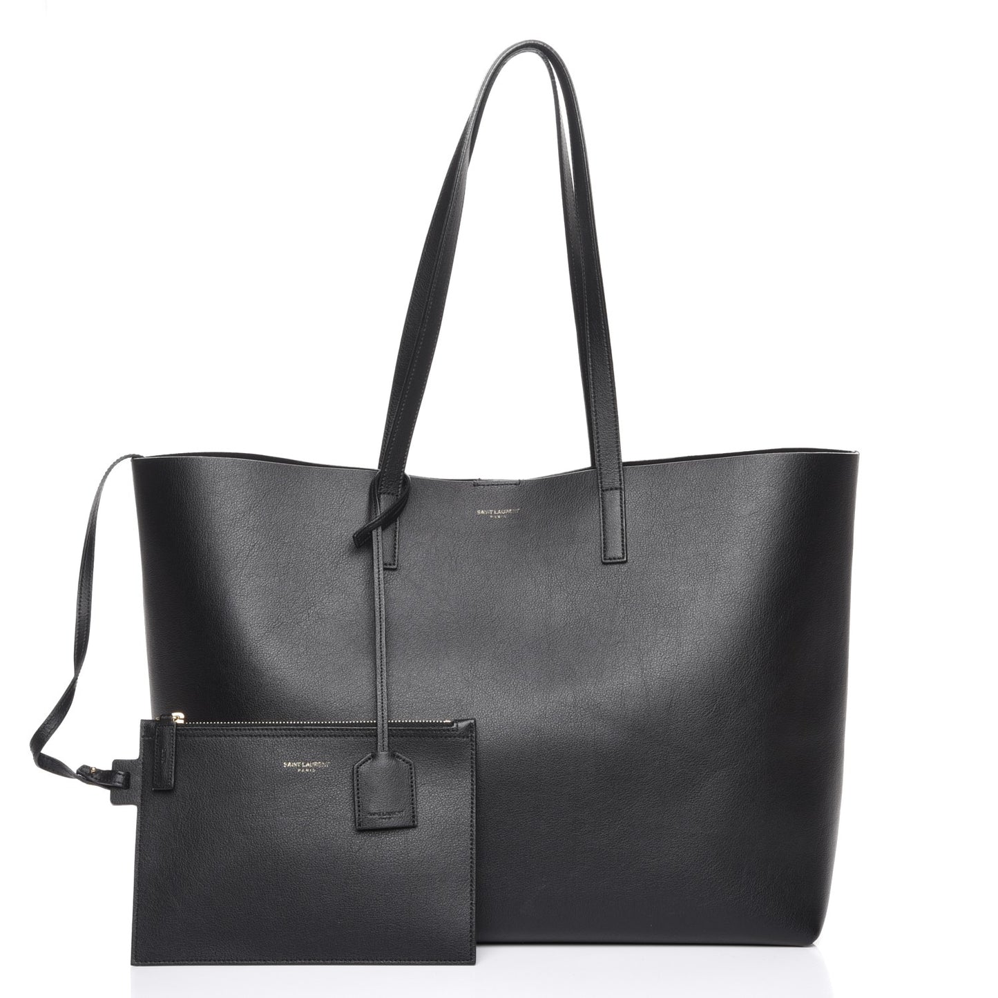 Calfskin Large Shopping Tote Black