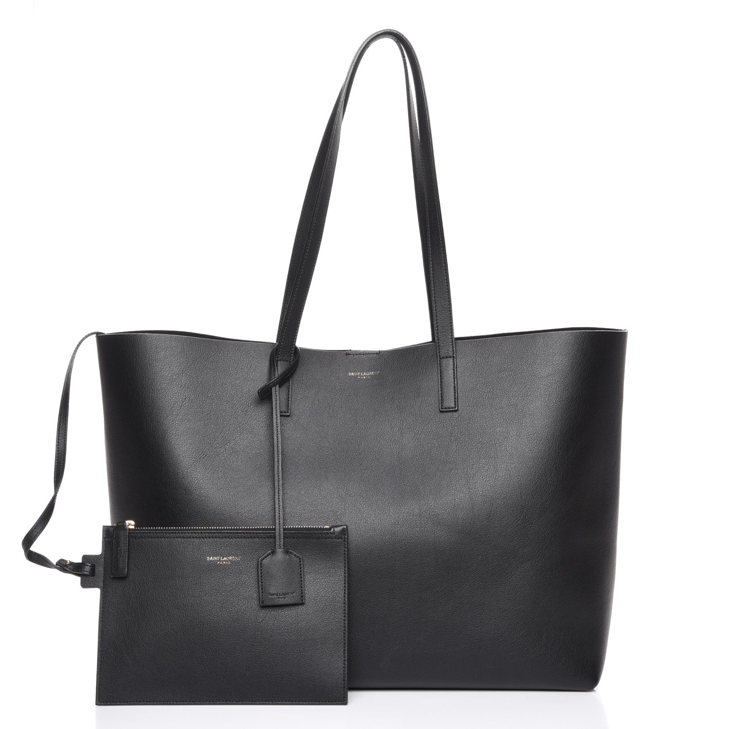 Saint Laurent Calfskin Large Shopping Tote Black 5 of 9