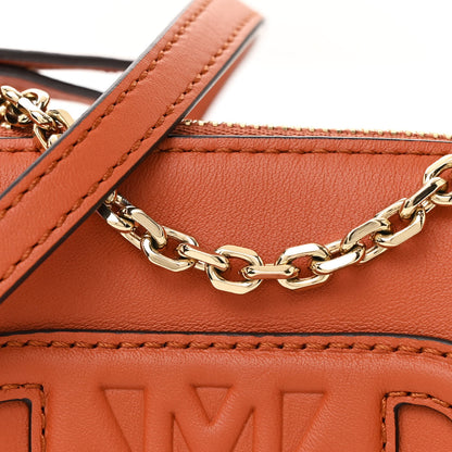 MCM Calfskin Mode Travia Pouch Bombay Brown 10 of 12