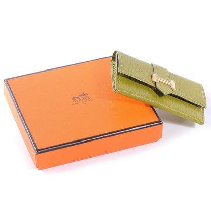 Hermes Chevre Bearn Card Case Wallet Vert Anis 9 of 9