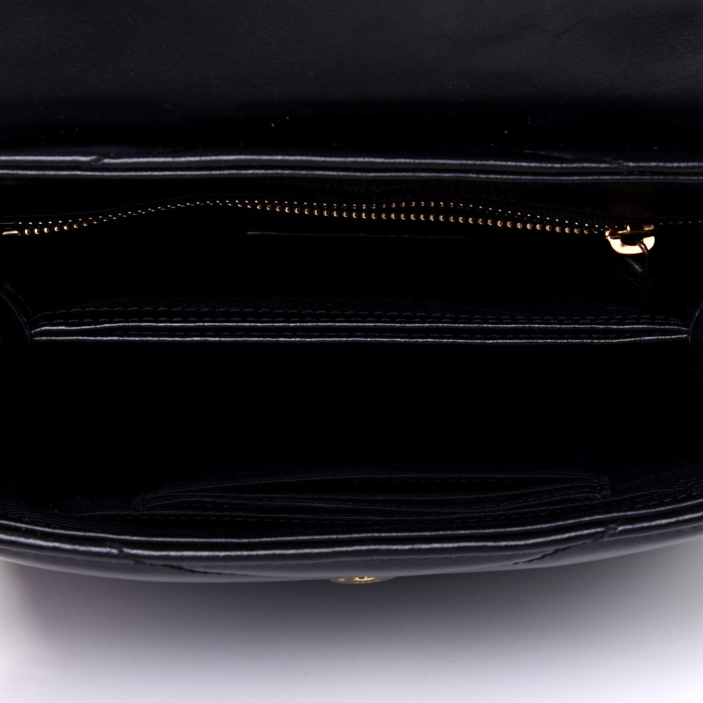 Calfskin Y Quilted Monogram Toy Loulou Crossbody Bag Black