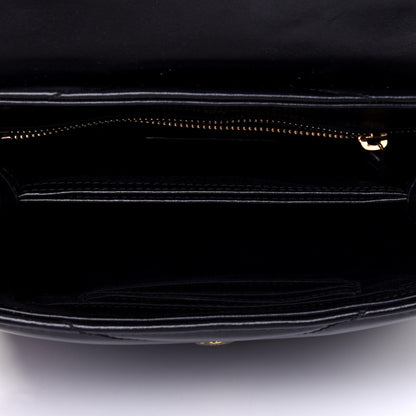 Saint Laurent Calfskin Y Quilted Monogram Toy Loulou Crossbody Bag Black 5 of 17