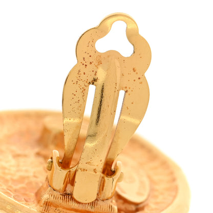 Chanel Poured Glass Gripoix Clip On Earrings Gold Blue 5 of 5