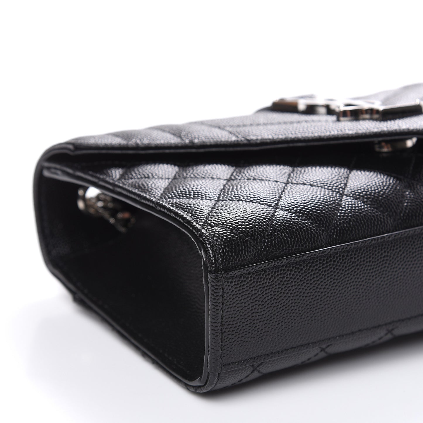 Grain De Poudre Tri-Quilt Small College Monogram Satchel Black