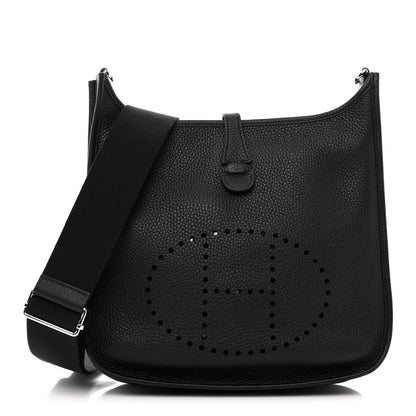 Hermes Taurillon Clemence Evelyne III PM Black 1 of 9
