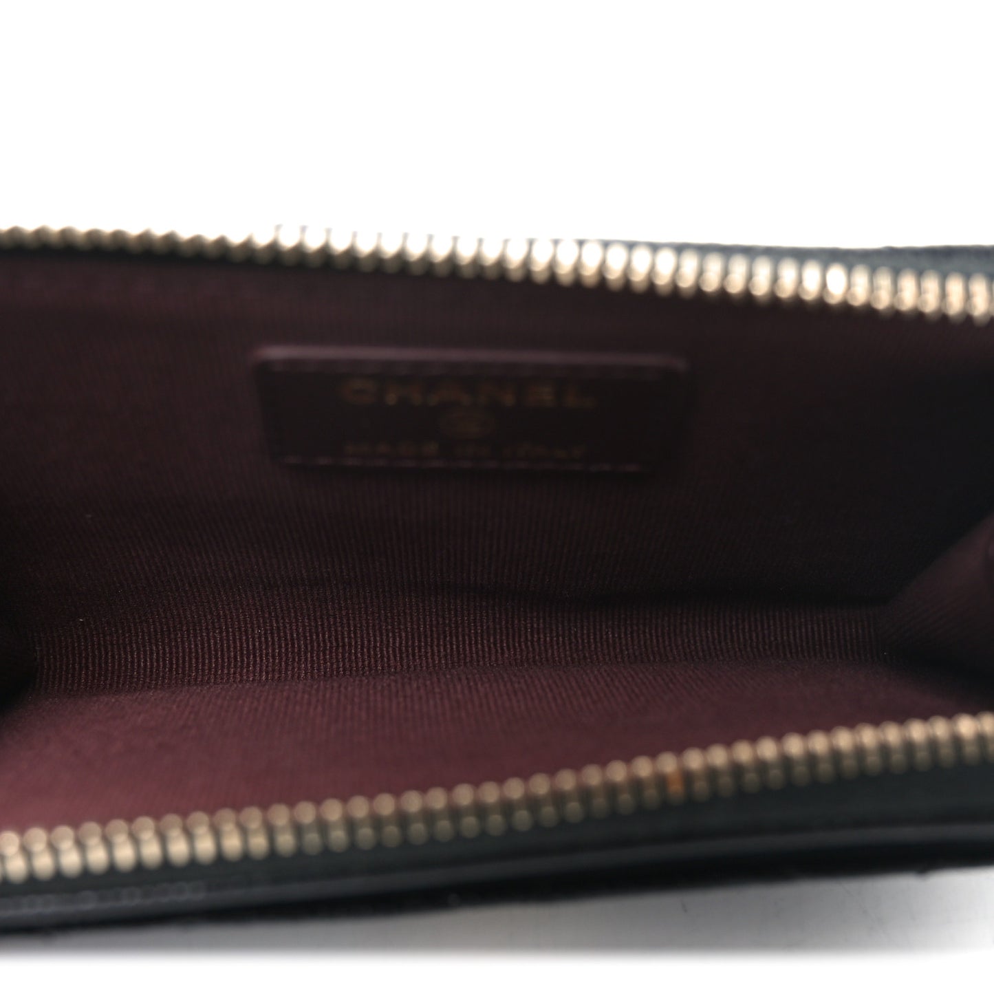 Caviar Quilted CC Zip Around Card Holder Black