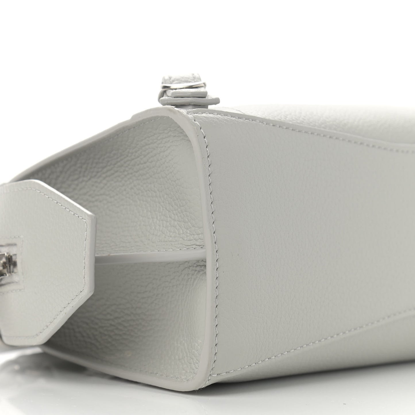 Grained Calfskin Neo Classic Silver Hardware Mini City Light Grey