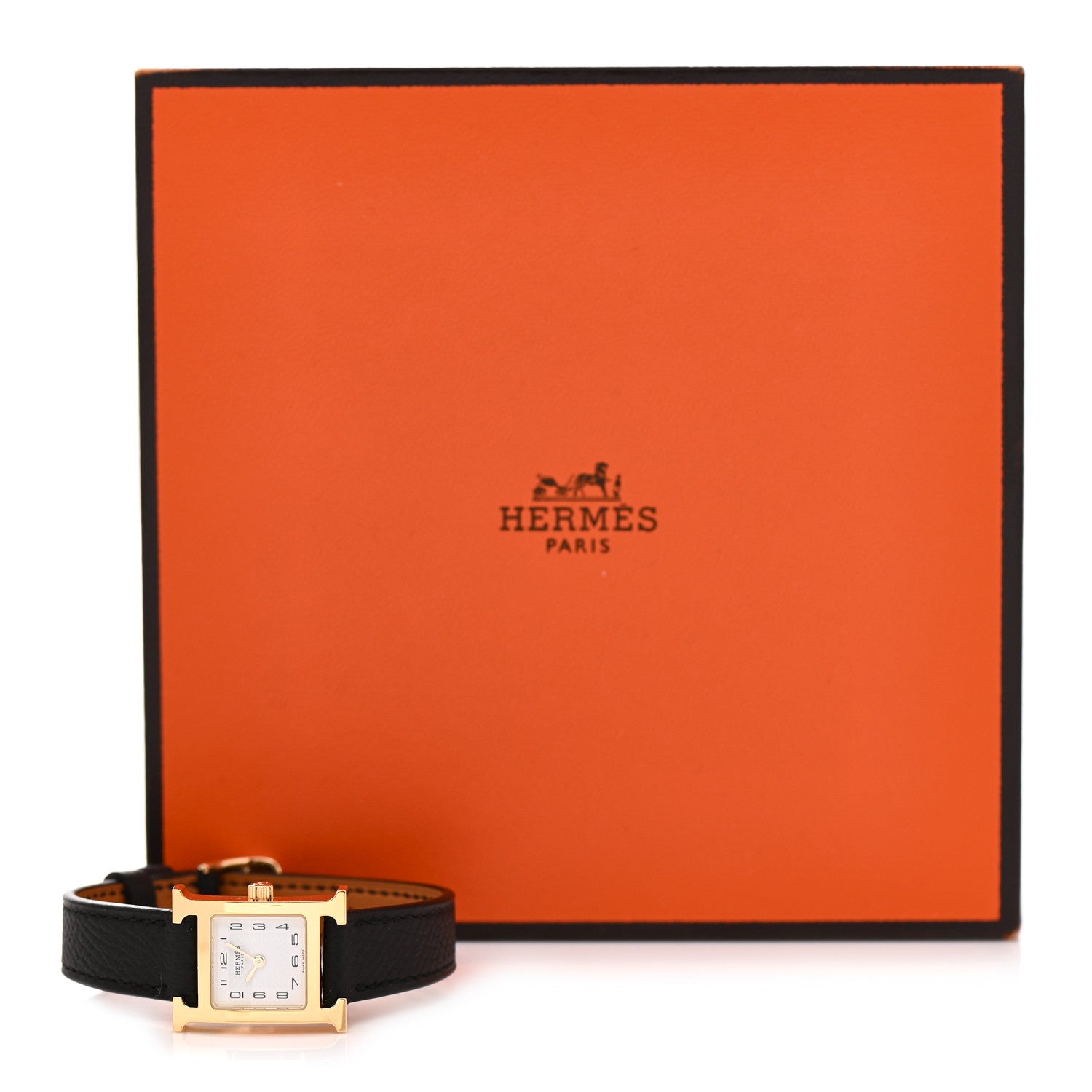 Hermes Stainless Steel Epsom 17.2mm Heure H Hour Quartz Watch Noir 5 of 5