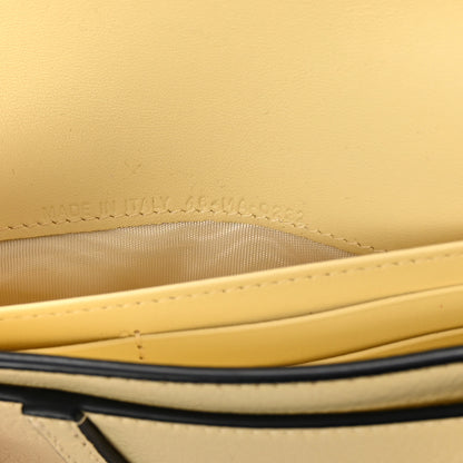Christian Dior Grained Calfskin Saddle Chain Wallet Pouch Yellow 8 of 8