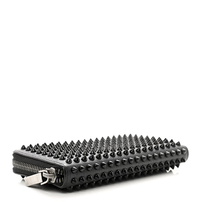 Christian Louboutin Calfskin Panettone Spiked Zip Around Wallet Black 4 of 7