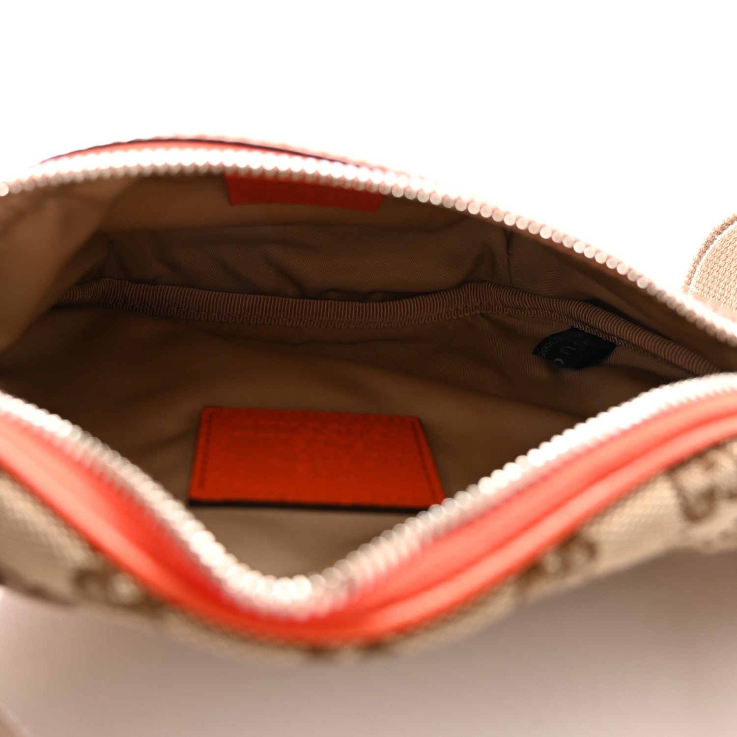 Gucci X THE NORTH FACE Monogram Textured Dollar Calfskin Embroidered Belt Bag Beige Ebony Mystic White Deep Orange 5 of 11