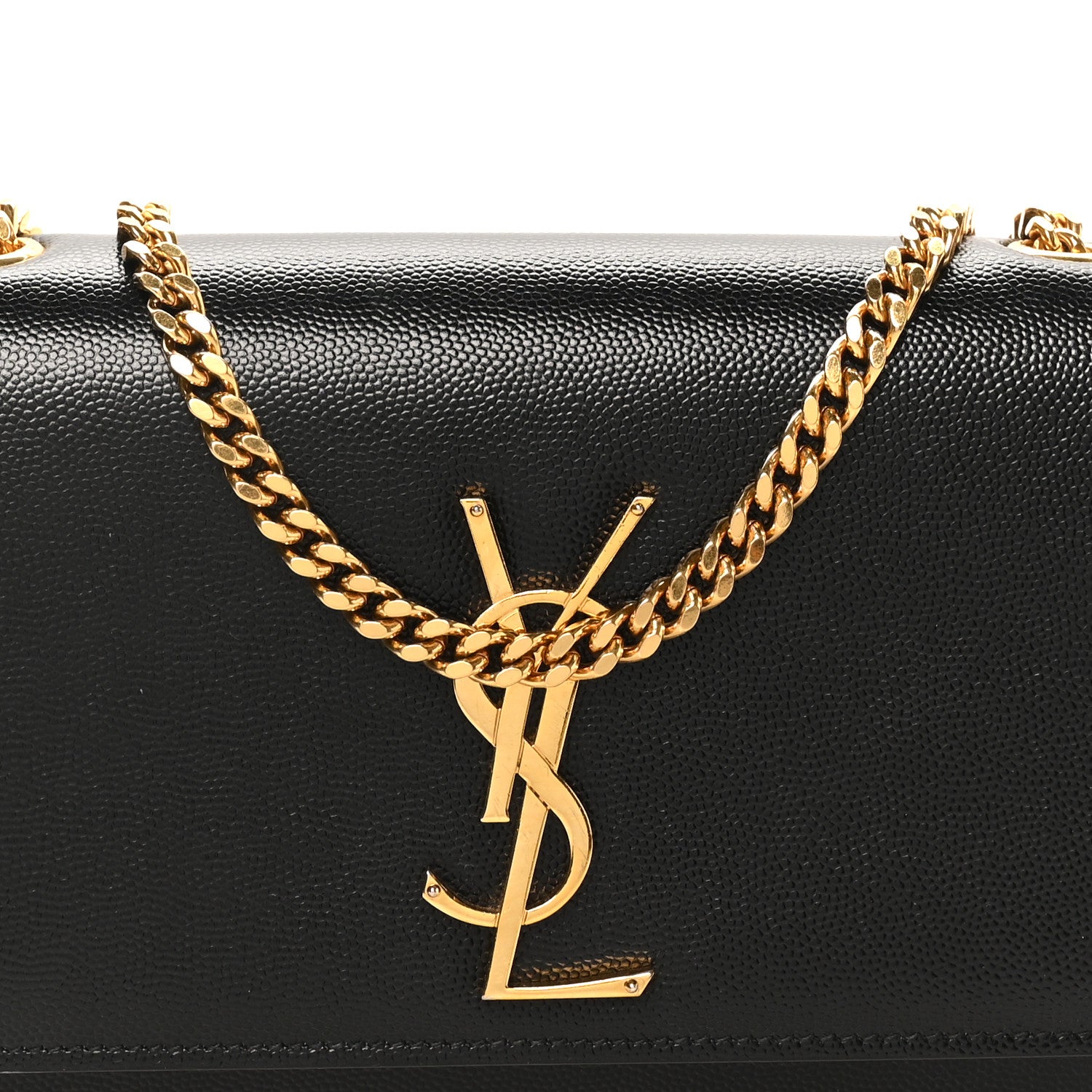 Saint Laurent Grain De Poudre Small Monogram Kate Satchel Black 7 of 9
