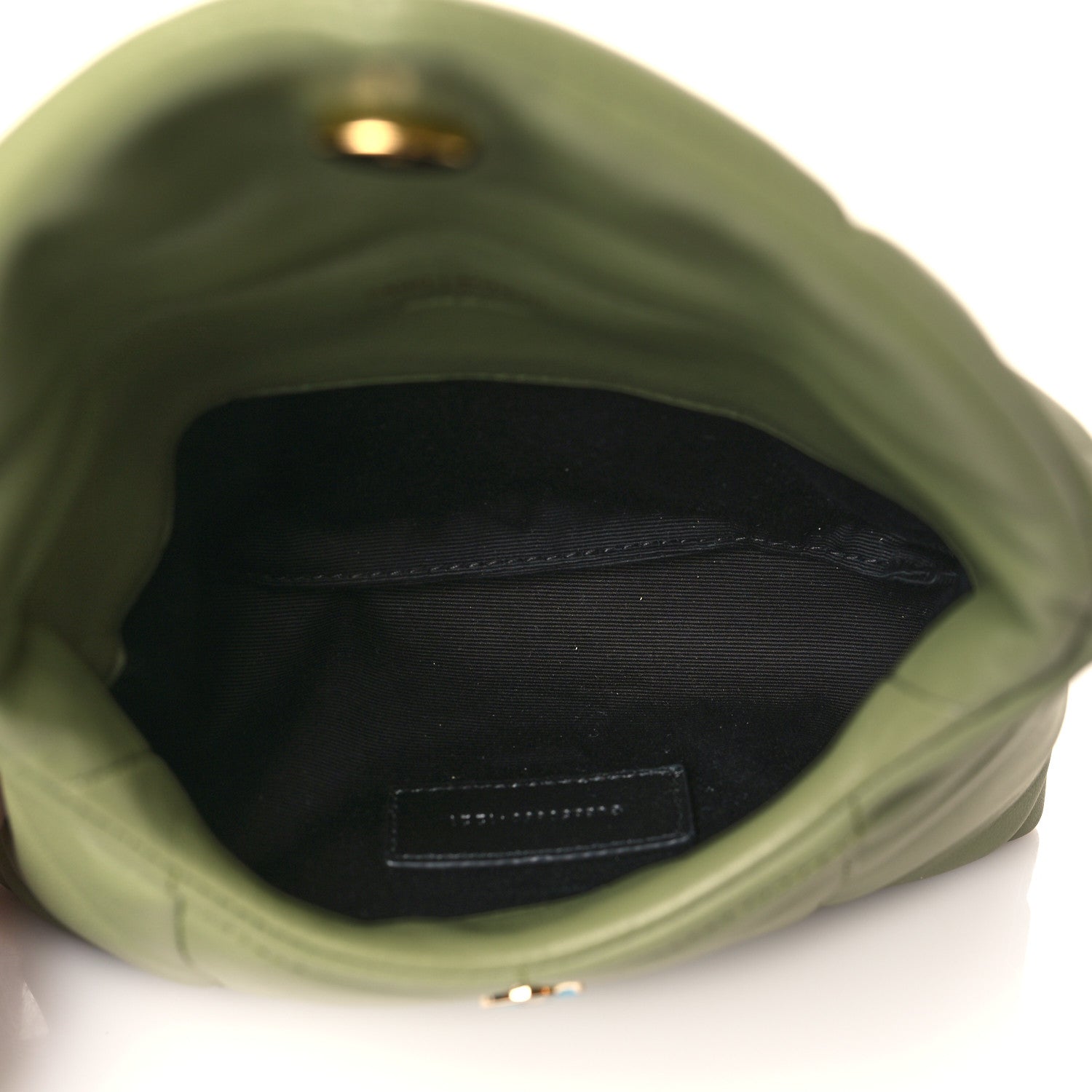 Saint Laurent Lambskin Monogram Loulou Puffer Pouch Clutch Light Pistache 6 of 11