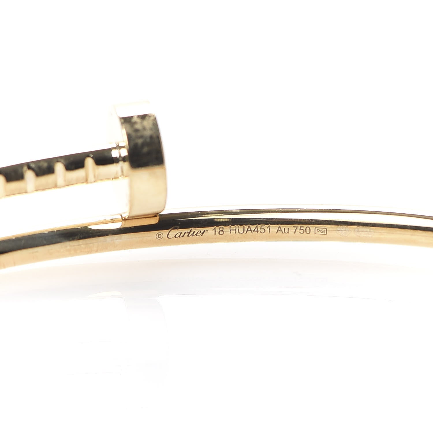 Cartier 18K Yellow Gold Small Juste Un Clou Bracelet 18 4 of 6