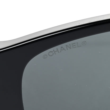 Chanel Acetate Crystal Baguette Chain CC Sunglasses 5454-Q-A Black 7 of 7