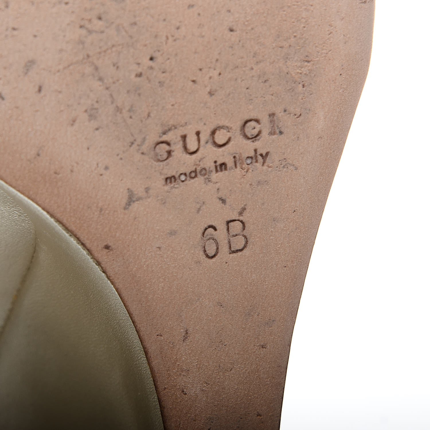 Gucci Metallic Nappa Peep Toe Wedges 6 Athena 8 of 11