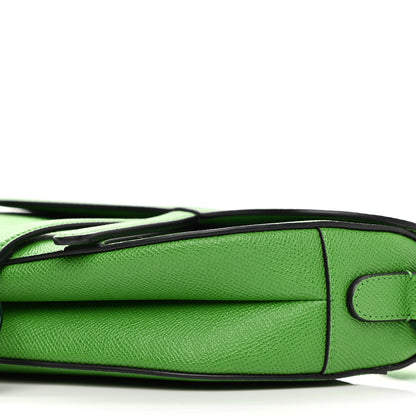 Christian Dior Grained Calfskin Saddle Bag Green 9 of 11
