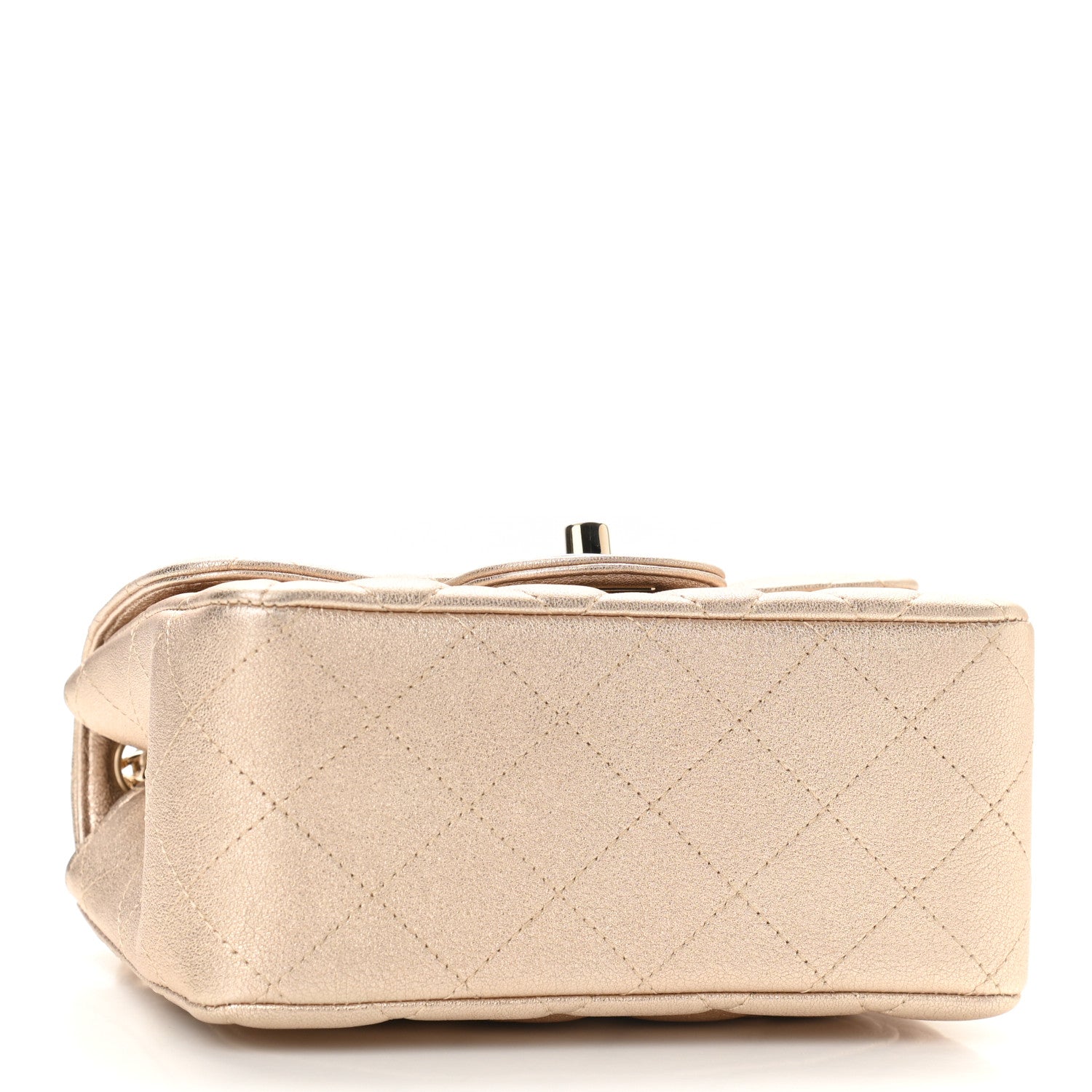 Chanel Metallic Lambskin Quilted Mini Square Flap Gold 3 of 10
