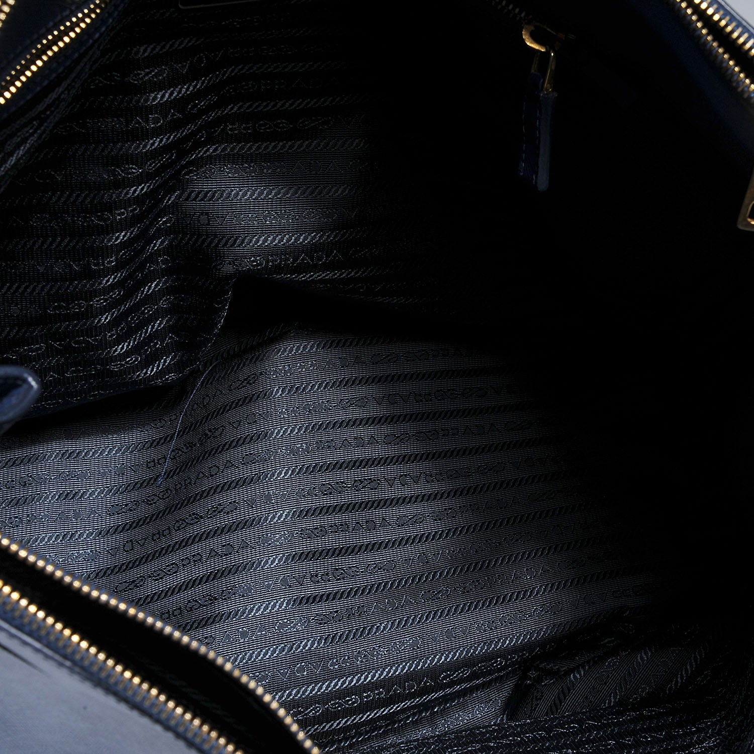 Prada Saffiano Lux Large Double Zip Tote Bluette 8 of 11