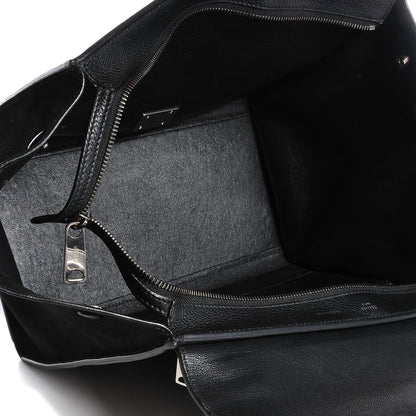Celine Drummed Calfskin Suede Medium Trapeze Black 6 of 8