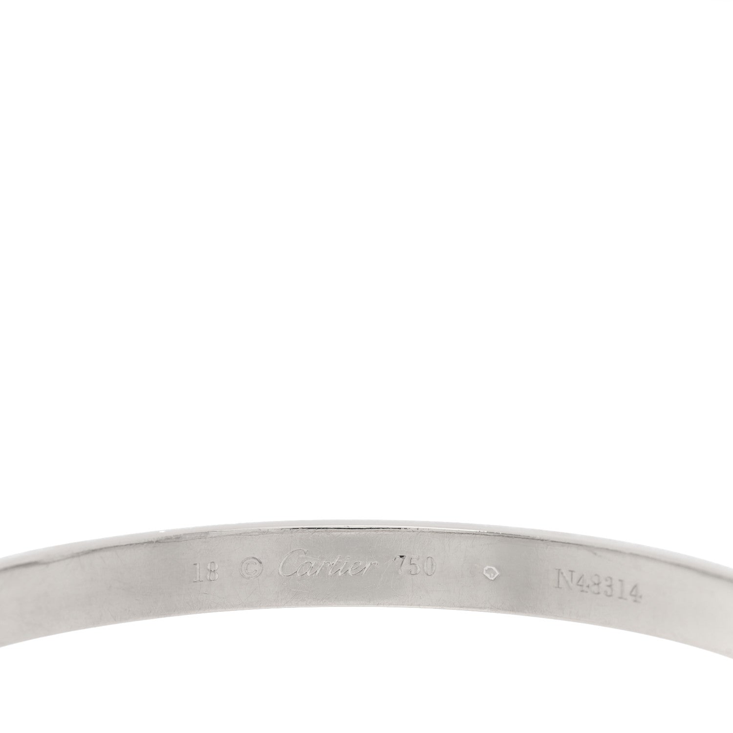 Cartier 18K White Gold LOVE Bracelet 18 3 of 5