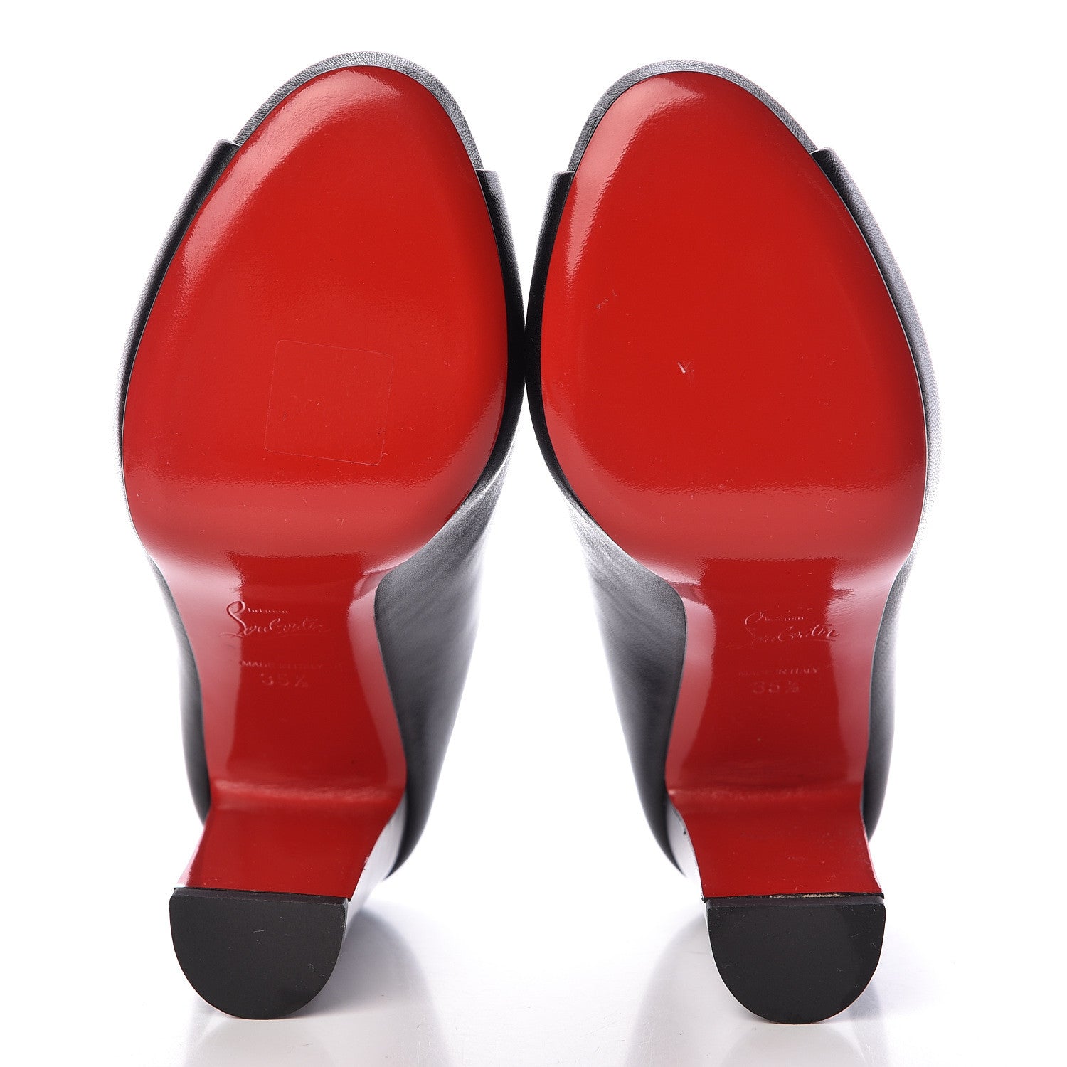 Christian Louboutin Nappa Corinthe 100 Peep Toe Mule 35.5 Black 5 of 9