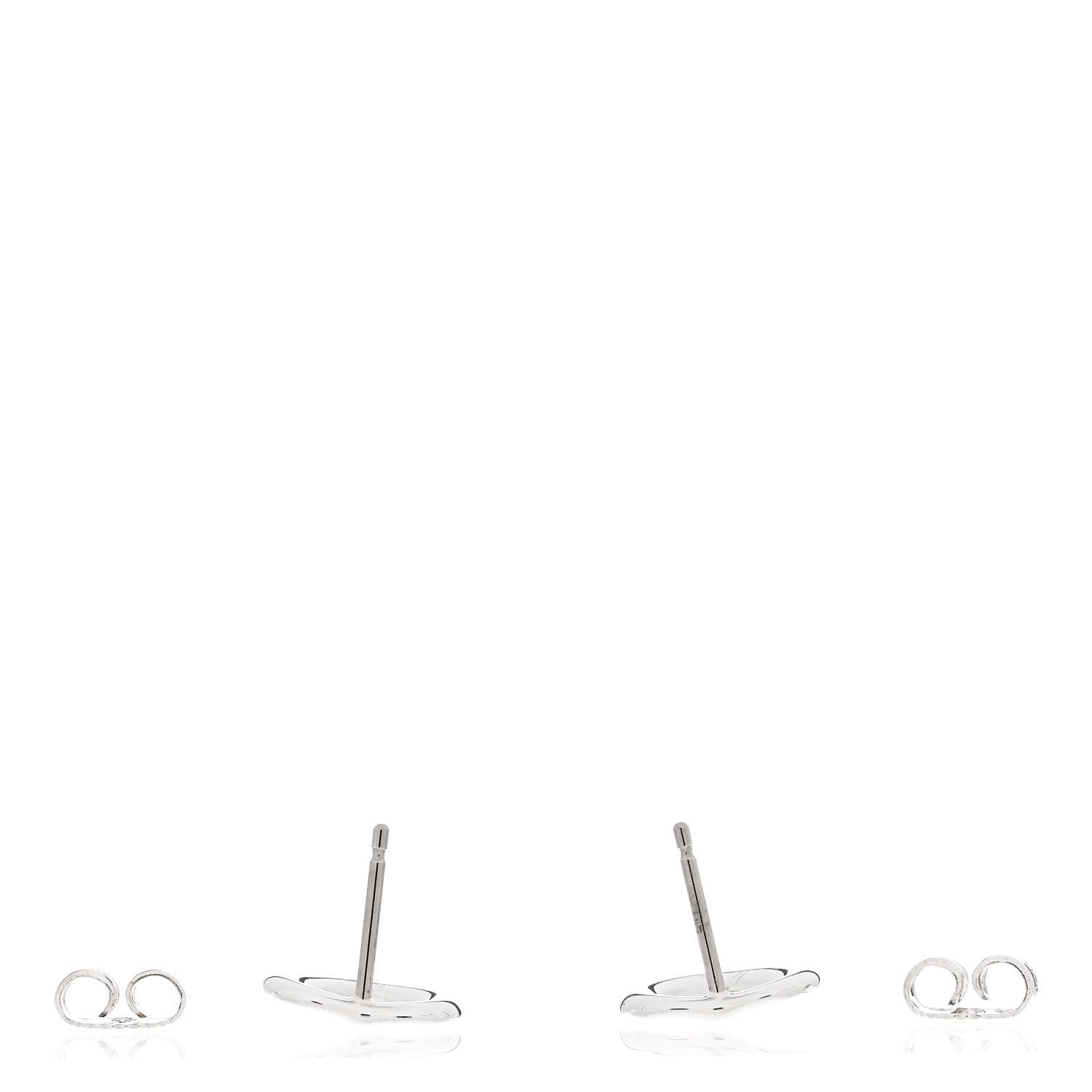 Tiffany Sterling Silver 11mm Elsa Peretti Open Heart Earrings 3 of 4