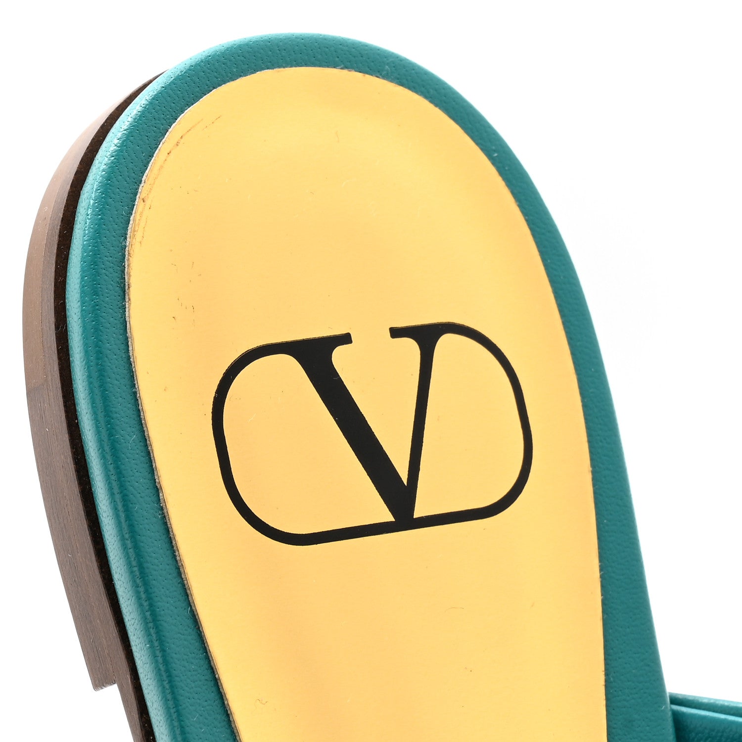 Valentino Garavani Calfskin One Stud Flat Thong Sandals 38.5 Ultramar 6 of 10