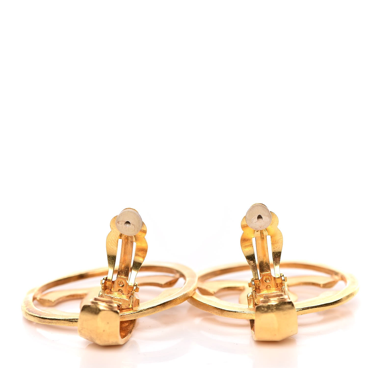 Chanel CC Clip On Earrings Gold 3 of 13