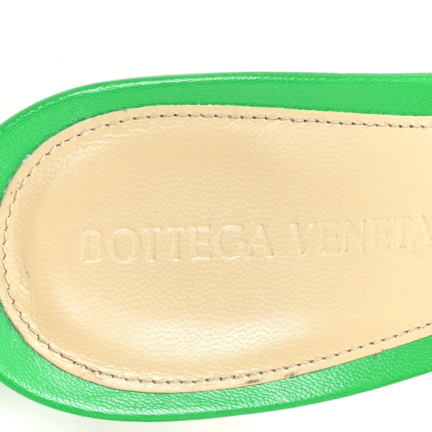 Lambskin Stretch Mule Sandals 40 Grass