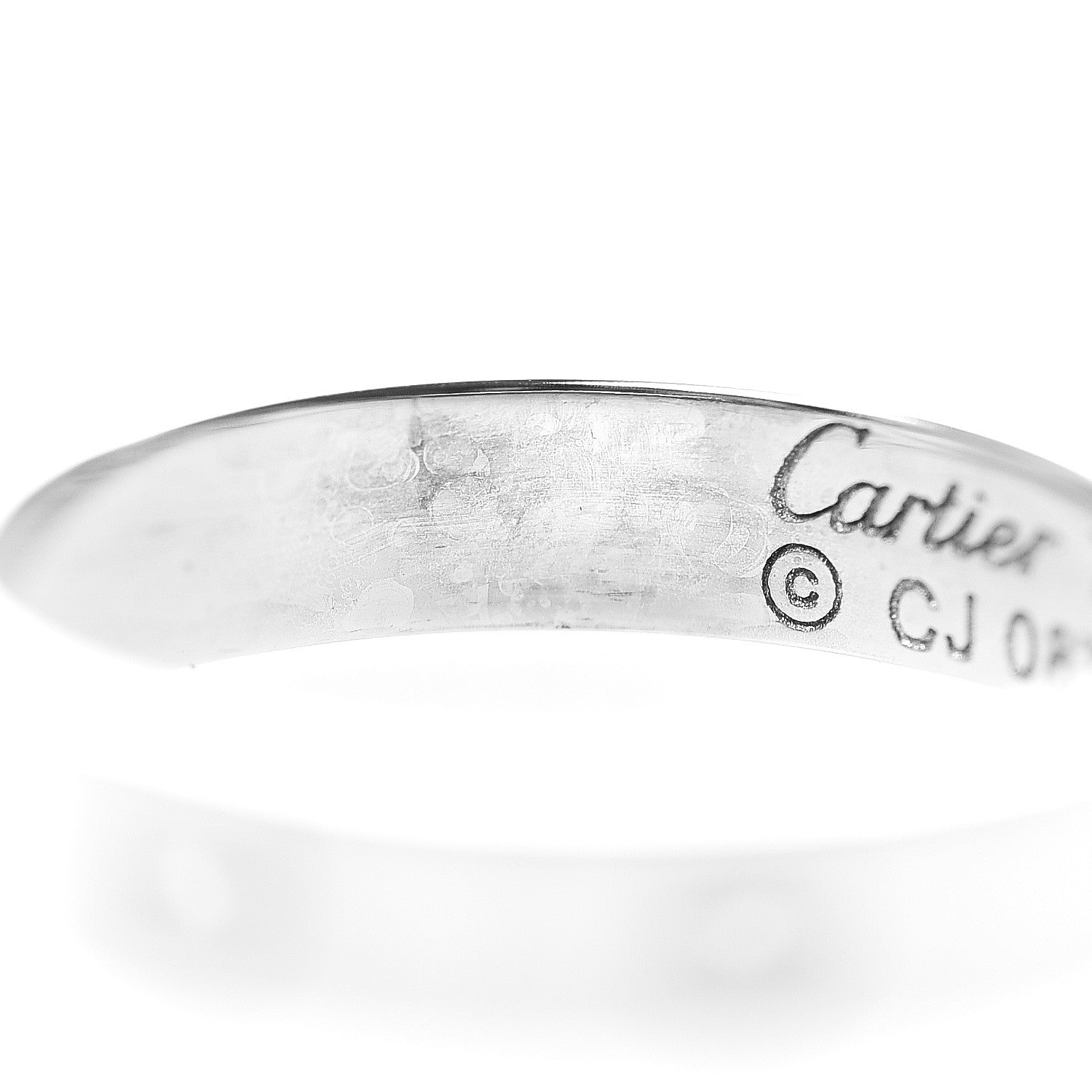 Cartier 18K White Gold 3.5mm LOVE Wedding Band Ring 51 5.75 3 of 6