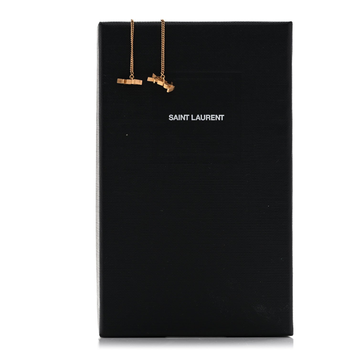 Saint Laurent Metal Opyum Threader Earrings Gold 4 of 4