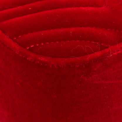 Gucci Velvet Matelasse Small GG Marmont Chain Shoulder Bag Hibiscus Red 9 of 12