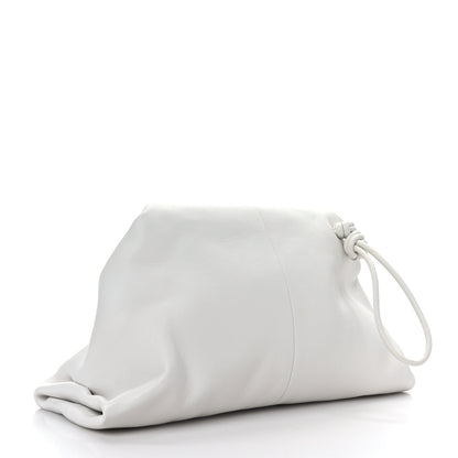 Bottega Veneta Lambskin BV Trine Clutch Bianco 4 of 10